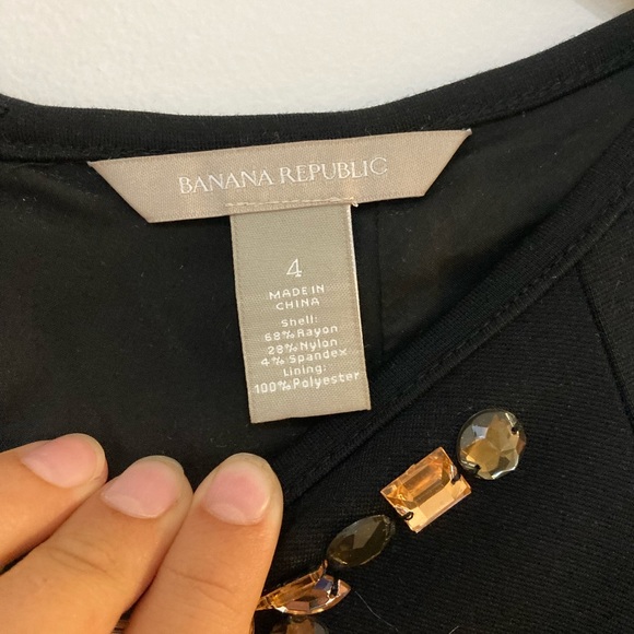 BANANA REPUBLIC womans black mini dress, size 4 - Picture 4 of 8
